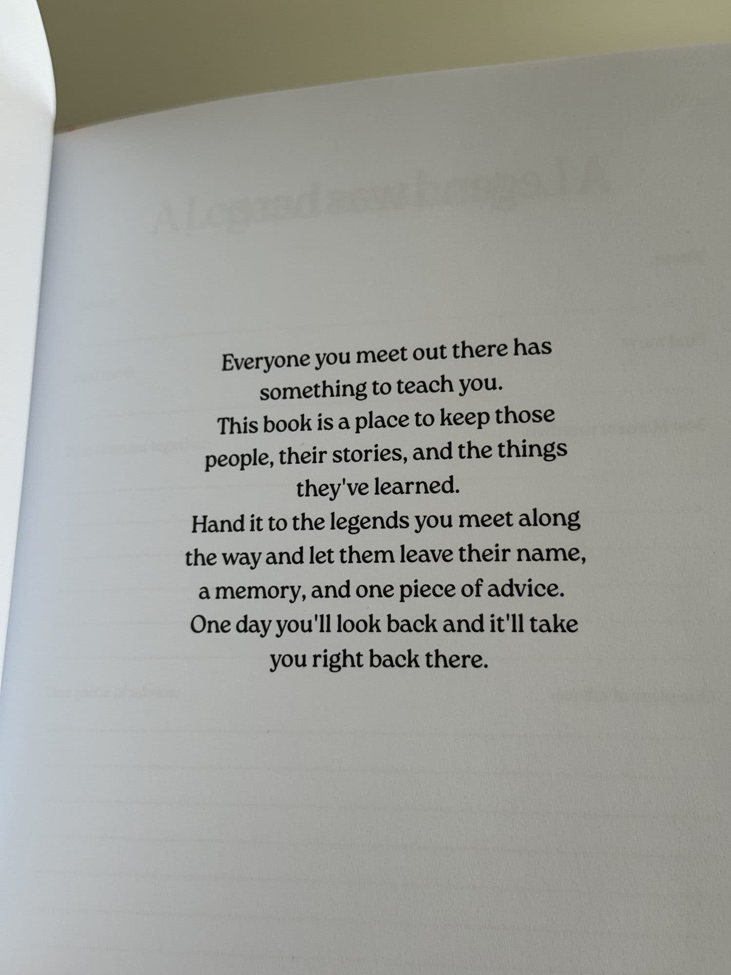 The first page tells them why they're holding it.